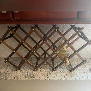 Vintage accordion bottle rack